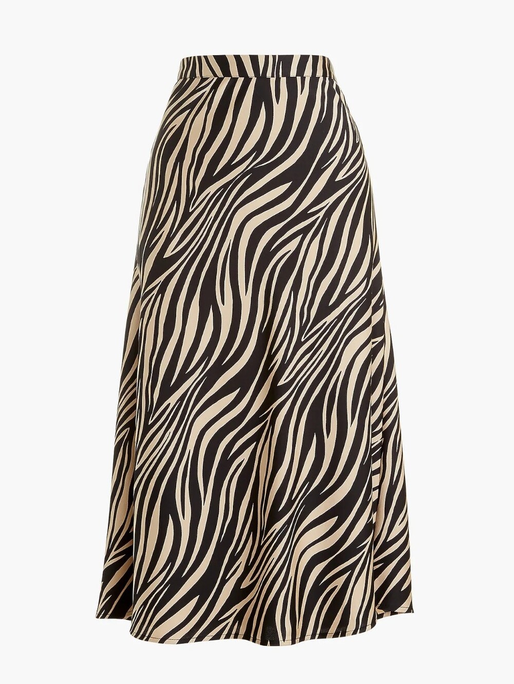 J. Crew Factory - Animal Print Midi Skirt Black and Cream/Tan - Large - NWT